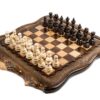 Šachmatai-Backgammon su autorių teisių saugomais Ararato kalno kontūrais prabangiais medinių šachmatų rinkiniais