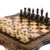 Šachmatai-Backgammon su autorių teisių saugomais Ararato kalno kontūrais prabangiais medinių šachmatų rinkiniais
